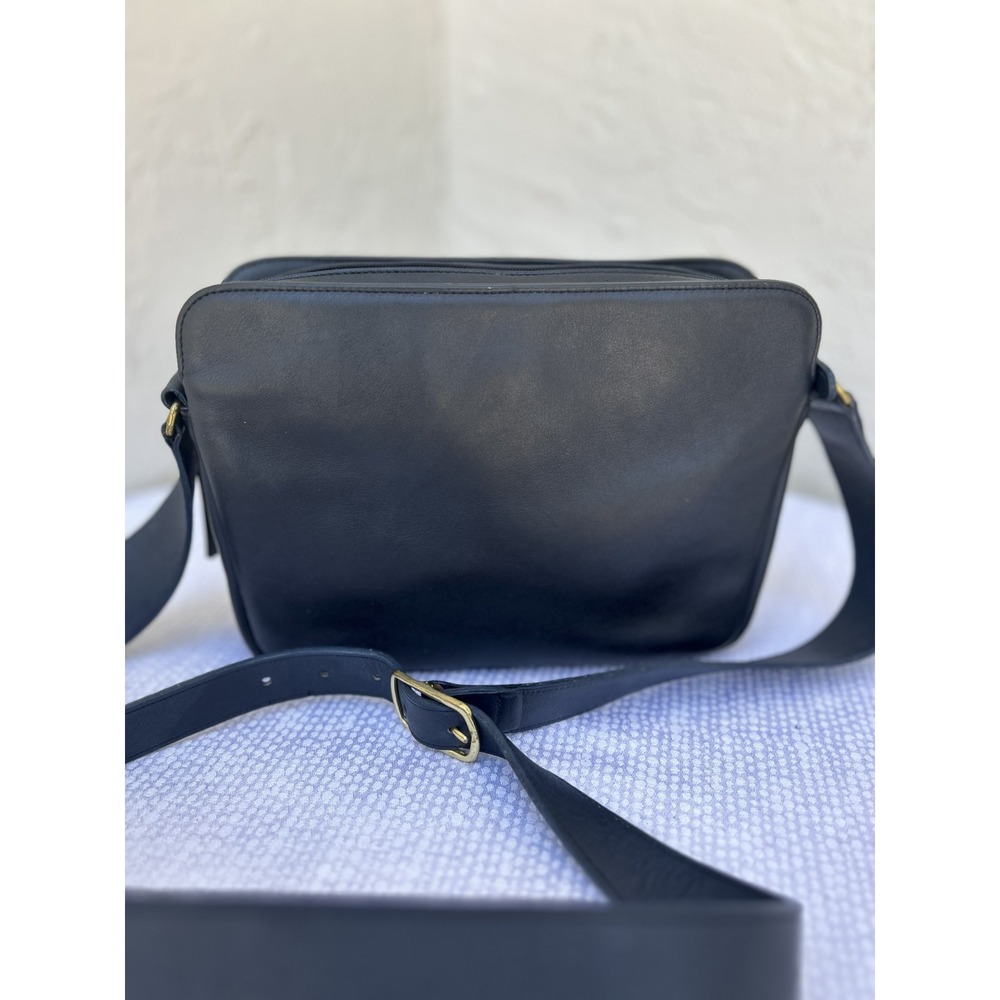 vintage Coach Promenade dark Navy Leather 4135 Shoulder Crossbody Bag Purse